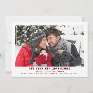Rustic Wedding Engagement Announcement Photo 