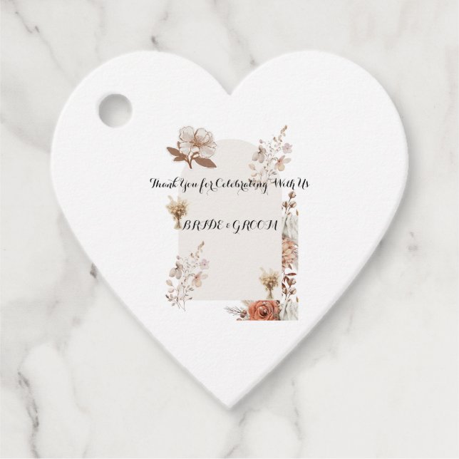 Rustic Wedding Favour Label (Front)