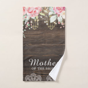 Rustic Wedding Floral Mother of the Bride Hand Towel