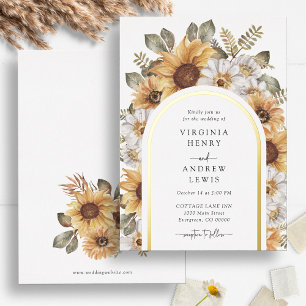 Rustic Wedding Foil Invitation