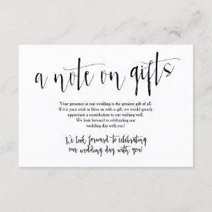 Rustic Wedding Gifts Card