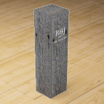 rustic wedding grey barn wood country wedding wine gift box<br><div class="desc">grey barn wood wedding invitations. Rustic country wedding favours.</div>