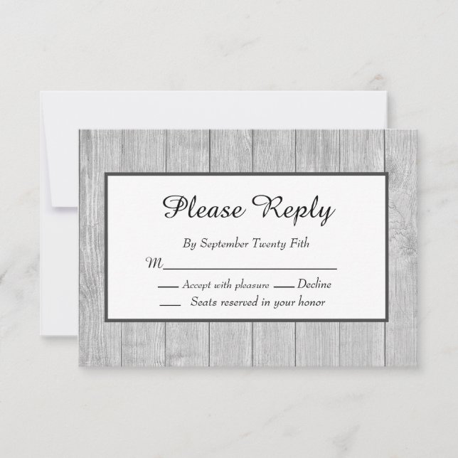 Rustic Wedding Grey Wood (Front)