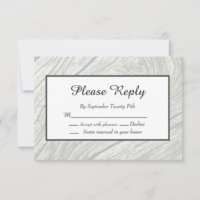 Rustic Wedding Grey Woodgrain (Front)