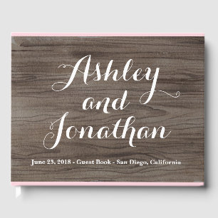 Rustic Wedding Guest Book Custom Boho Guest Book