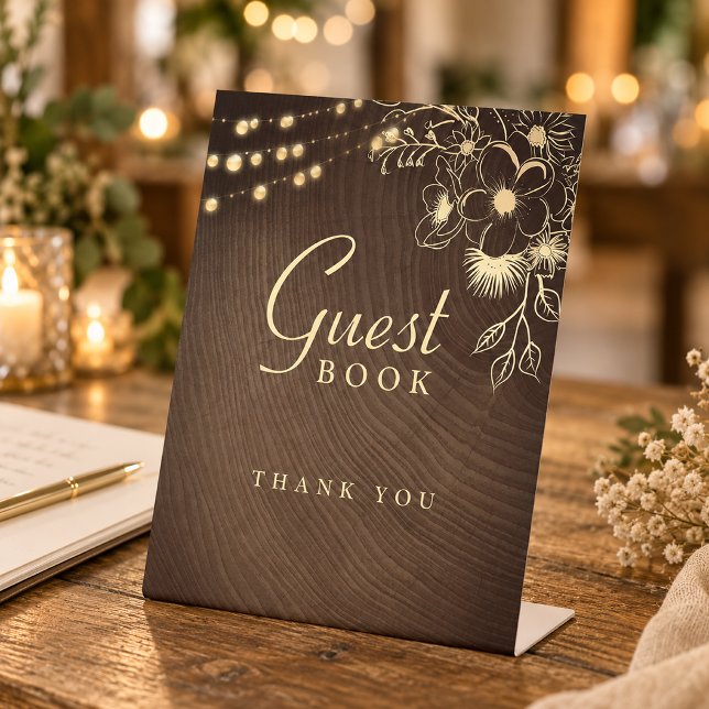 Rustic Wedding Guest Book Sign (Creator Uploaded)