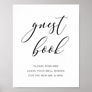 Rustic Wedding Guestbook Sign Handwritten Script