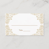 Rustic Wedding I Paisley Table Assignment Card