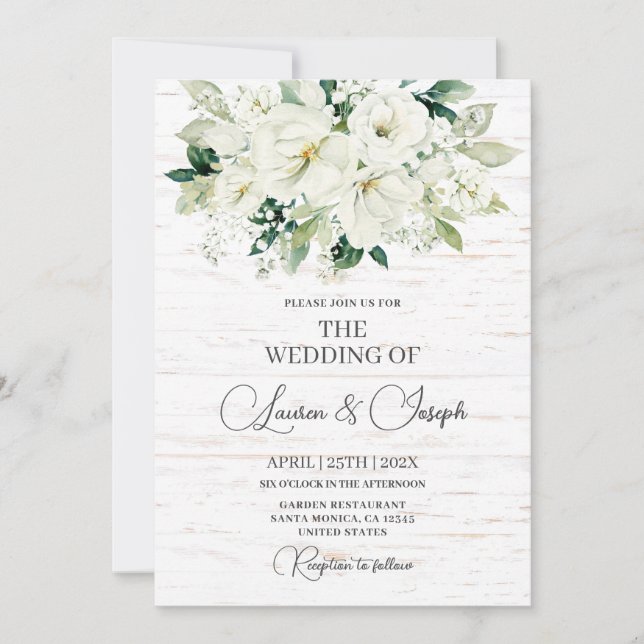 Rustic Wedding invitation (Front)