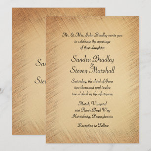 Rustic Wedding Invitation