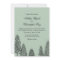 Rustic Wedding Invitation - Pine Tree