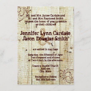 Rustic Wedding Invitations Barn Wood