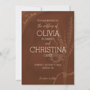 Rustic Wedding Invitations Forever, Brown
