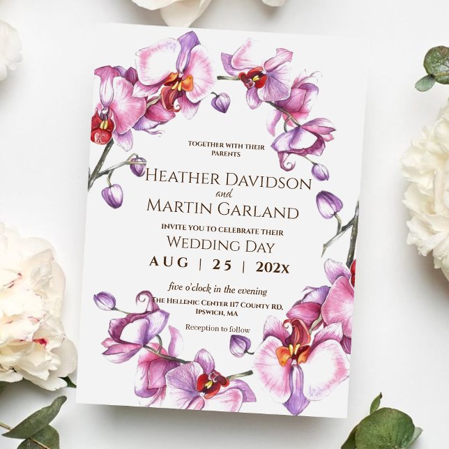  Rustic Wedding Invite | Flowers Orchid Invitation (Creator Uploaded)