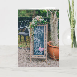Rustic Wedding Lifestyle Folded Greeting Card
