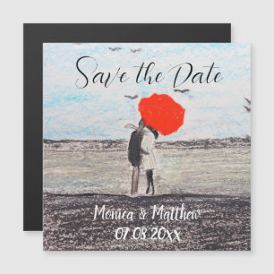 Rustic Wedding Love Couple Red Umbrella