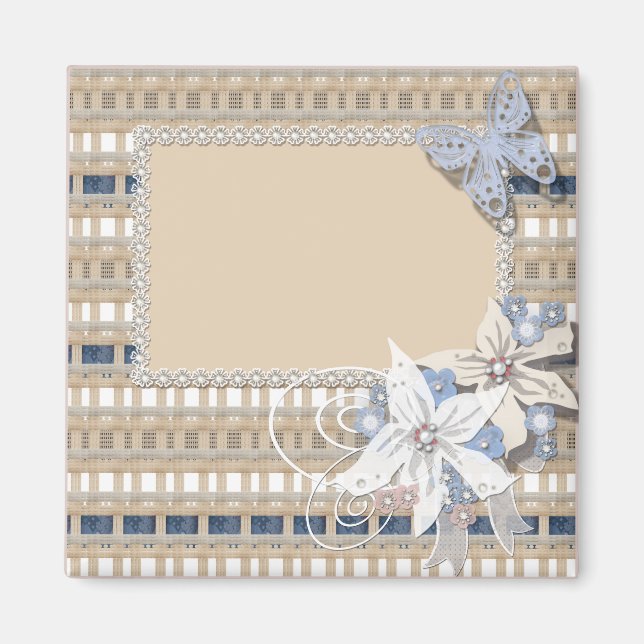 Rustic  , wedding magnet (Front)