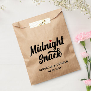 Rustic Wedding Midnight Snack Kraft Favour Bag