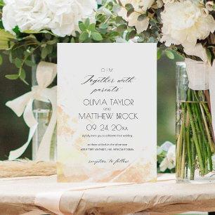 Rustic Wedding Mountain Sunset Beige Wedding Invitation