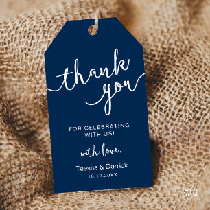 Rustic Wedding Party Thank You Gift Tags