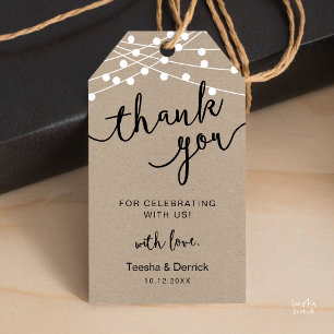 Rustic Wedding Party Thank You Gift Tags