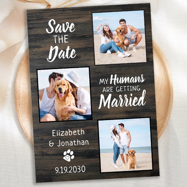 Rustic Wedding Pet Photo Dog Save The Date (Creator Uploaded)