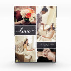 Rustic Wedding Photo Collage Love script
