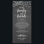 Rustic Wedding Place Setting Thank You Card<br><div class="desc">This is the Modern Rustic string lights, chalkboard background themed, Dinner Place Setting Thank You Cards. Share the love and show your appreciation to your guests, when they sit down at their seat and read this personalised charming thank you place setting card. It's a wonderful way to kick off your...</div>