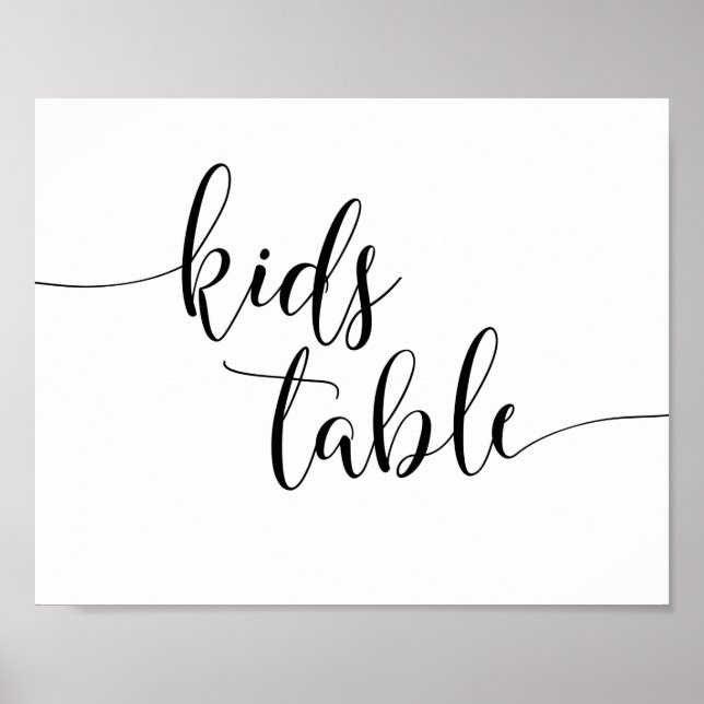 Rustic Wedding Reception Kids Table Sign (Front)