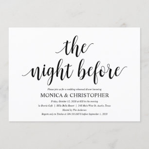 Rustic Wedding Rehearsal Dinner Invitation Card