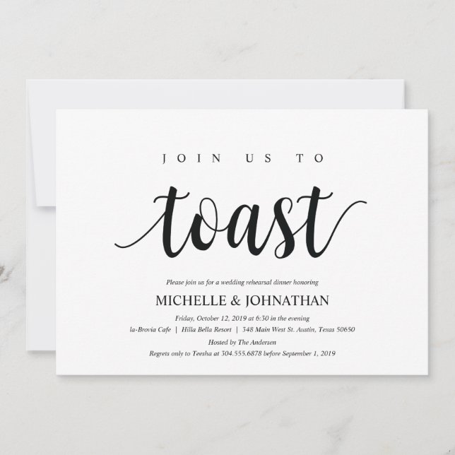 Rustic Wedding Rehearsal Dinner Invitation cards (Front)