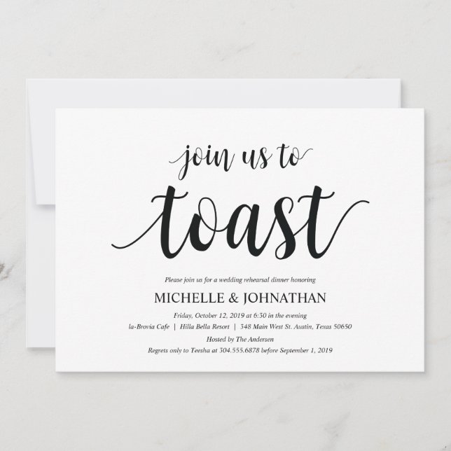 Rustic Wedding Rehearsal Dinner Invitation cards (Front)