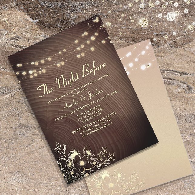 Rustic Wedding Rehearsal Dinner Invite (Creator Uploaded)