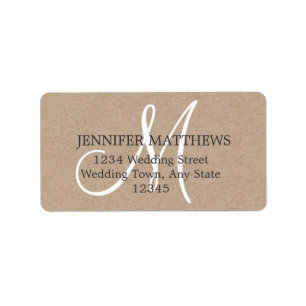 Rustic Wedding Reply Card Address Labels