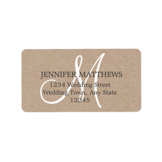 Rustic Wedding Reply Card Address Labels (Front)