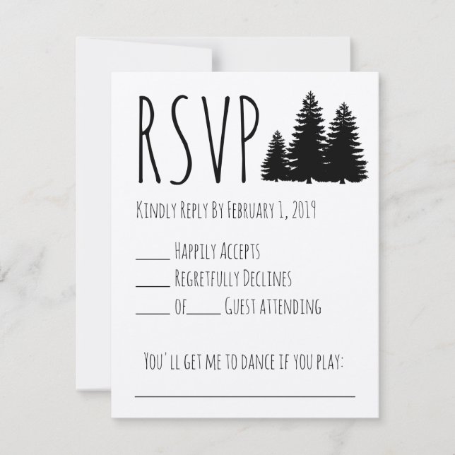 Rustic Wedding RSVP Card (Front)