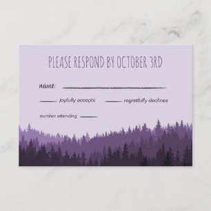 Rustic Wedding RSVP in the Mountains Card