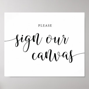 Rustic Wedding Sign Our Canvas Sign