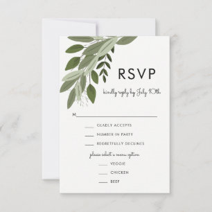 Rustic Wedding Sprigs, RSVP Card