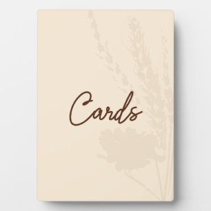 Rustic Wedding Table Card for Cards Wheat Detail Plaque