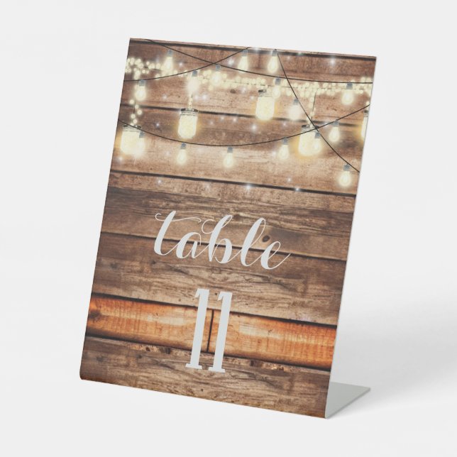 Rustic Wedding Table Sign (Front)