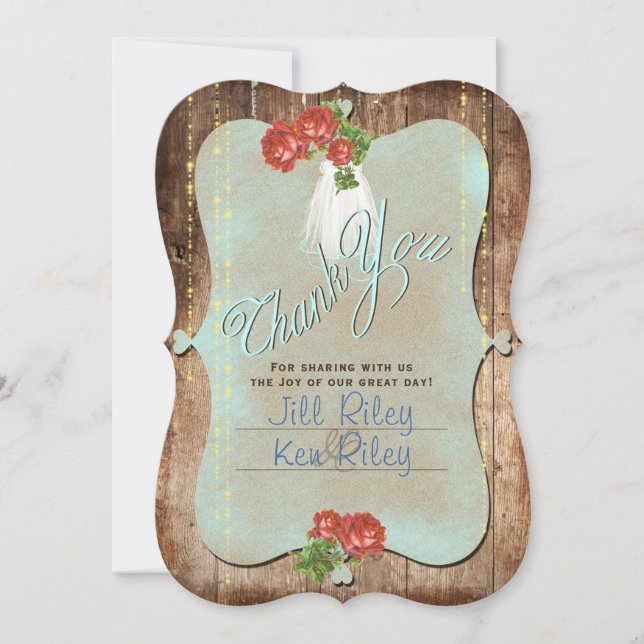 Rustic Wedding ~ Thank You Card (Front)
