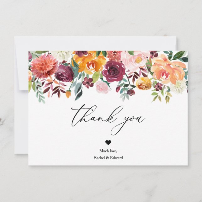 Rustic Wedding Thank You Card (Front)