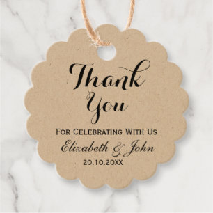 Rustic Wedding Thank You Favour Tags