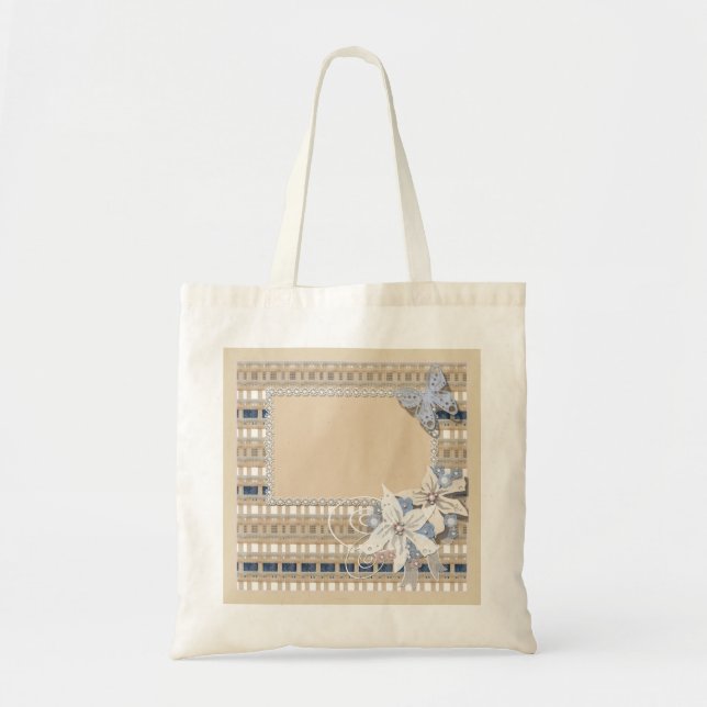 Rustic  , wedding tote bag (Front)