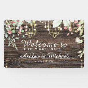 Rustic Wedding Welcome Party Banner