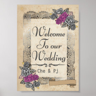 Rustic Wedding Welcome Sign