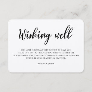 Rustic wedding wishing well. Modern kraft insert