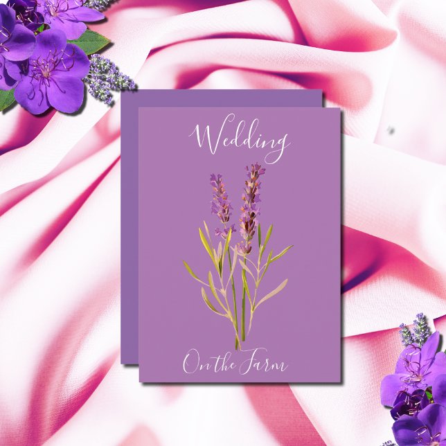 rustic wedding with  lavenders invitation (Creator Uploaded)