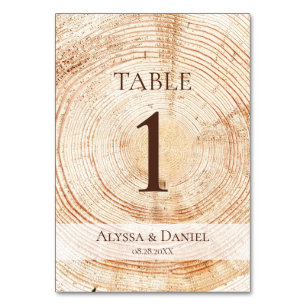 Rustic wedding Wood Grain background Custom Table Number